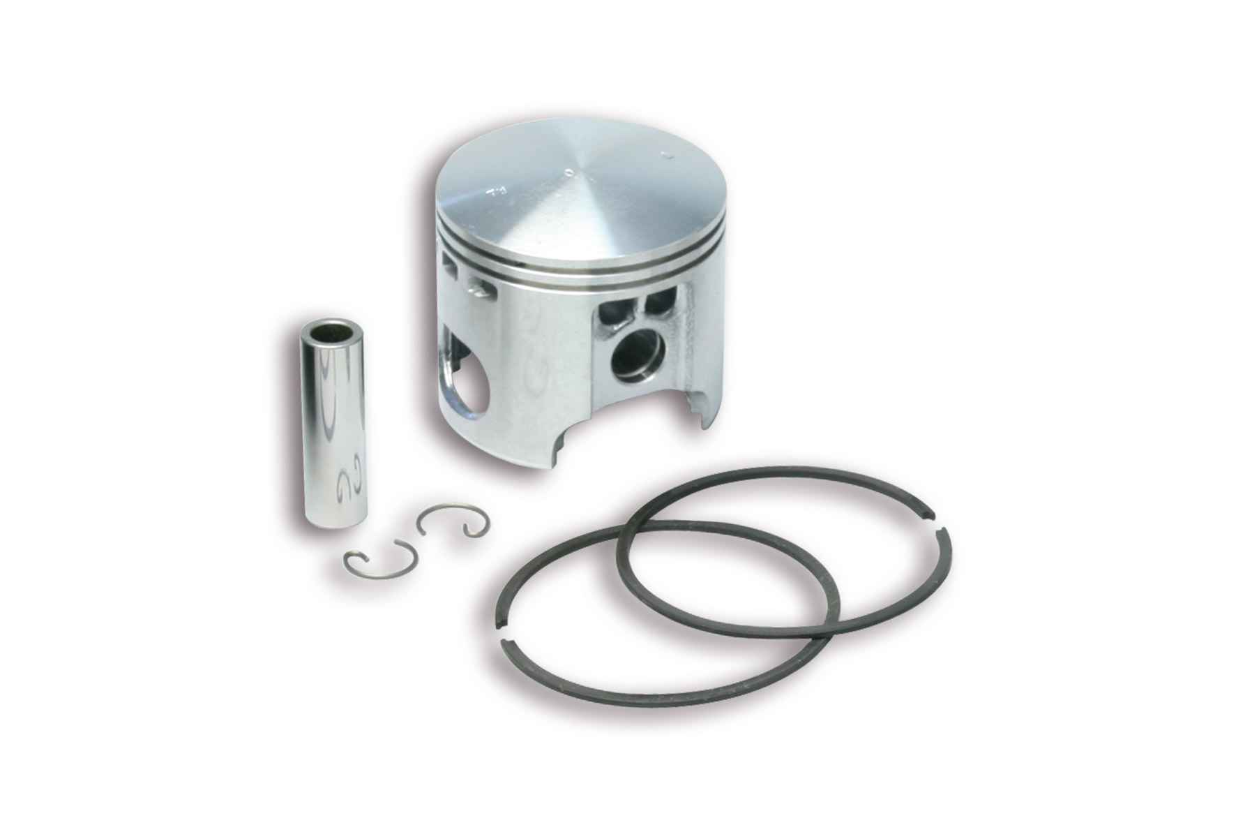 Malossi Piston 2T D.57.5 with pin D.12 and 2 rectangular rings size B